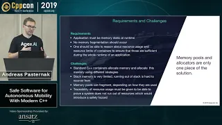 CppCon 2019: Andreas Pasternak “Safe Software for Autonomous Mobility With Modern C++”