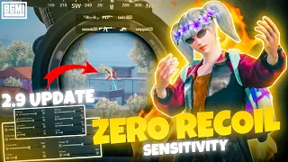 BEST ZERO RECOIL SENSITIVITY FOR ALL PLAYERS FOR 2.9 UPDATE IN BGMI💥(Tips & Tricks) Mew2.