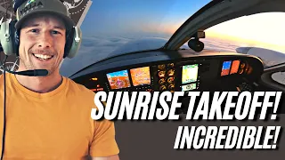 My BEST Sunrise TAKEOFF Ever! | Cessna Turboprop | Pilot Aviation Vlog