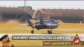 THIS HAS TO BE THE BEST EVER F-35 UNRESTRICTED CLIMB EVER  SEEN FROM RAF LAKENHEATH