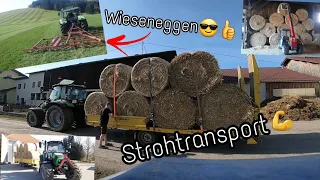 FarmVlog #67 | Strohtransport und Wieseneggen! | Deutz-Fahr | Moareida Agrar