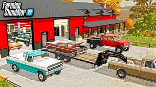 BARN-FIND BROTHER'S COMPOUND TOUR! (BUYING & RESTORING CLASSIC CARS) | FARMING SIMULATOR 22