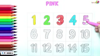 123 Learning For Kids & Toddlers | Drawing, Coloring & Counting Numbers Video For #kids