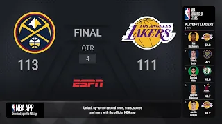 Nuggets @ Lakers Game 4 Conference Finals Live Scoreboard | #NBAPlayoffs Presented by Google Pixel
