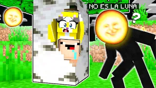 NOS ESCONDEMOS DE ESA NO ES LA LUNA 🌑 DENTRO DE UN ARBOL 🌲😱 | MICHI Y BEBE NOOB MINECRAFT ESCONDITE