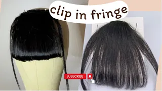 DIY Clip in Fringe // Clip in Bangs // Detachable fringe // New Method to try //