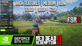 GTX 1050 | Red Dead Redemption 2 - FSR 2.0 - 1080p, 900p, 720p - Medium, Low with High Textures