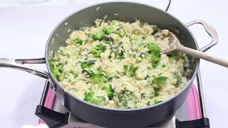 One Pan Broccoli & Cheese Rice | 15 Minute Meal Idea