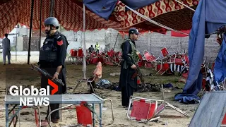 ISIS claims responsibility for deadly suicide bombing at pro-Taliban rally in Pakistan