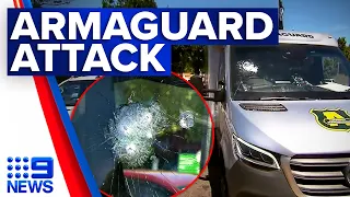 Road rage driver wanted for smashing up cash van | 9 News Australia