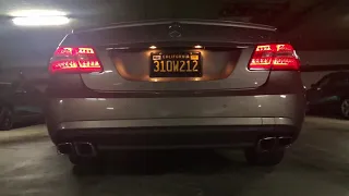 W212 5.5 NA E550 E500 with E63 Mufflers Cold Start and Revs Exhaust Sound