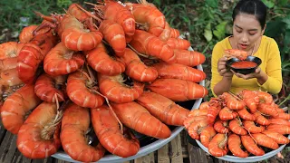 Cooking shrimp boiled with coconut and chili sauce recipe - Amazing cooking