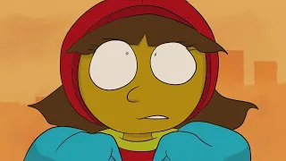 A scene from Invincible but it’s Wordgirl (animation)