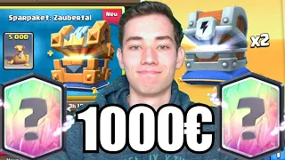 💰Neuer PAY2WIN Account! | 1000€ für Chest Openings! | Clash Royale deutsch