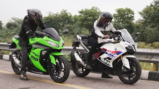 Ninja 300 VS BMW G310RR | Singles Lead The Pack Now!