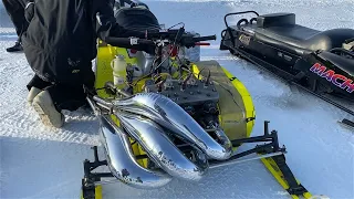 Cold Day at the Drag Races in Fairbanks Alaska ||Alaska Vintage Sleds||