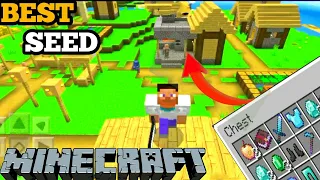 🔥God Seed Minecraft Bedrock And Pocket Seed minecraft 1.19 Survival in hindi