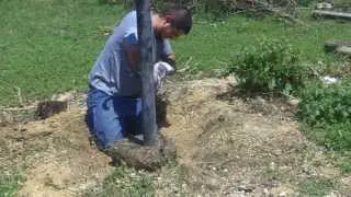 How to remove a Fence post with concrete