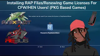 Installing RAP Files/Renewing Game Licenses For PS3 CFW/HEN Users! (PKG Based Games)