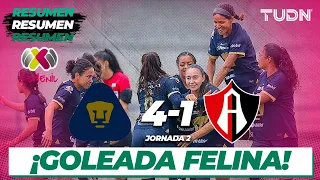 Resumen y goles | Pumas 4-1 Atlas | AP2023 Liga Mx Femenil J2 | TUDN