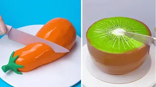 Hyper Realistic 3D Fondant Fruit Cake Idea | Awesome Cake Birthday For Everyone | Satisfying Cakes