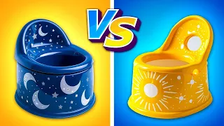 ¡Chica De DÍA VS Chica De NOCHE Como Niñeras! ¡Niñera Buena VS Mala, Trucos Para Padres Por ZOOM GO!