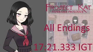 [WR] Project Kat - Paper Lily Prologue: All Endings (v1.3.2) Speedrun in 17:21.333 IGT