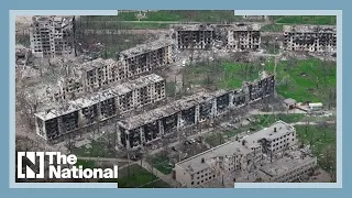 Aerial footage shows scale of destruction in Mariupol