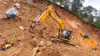 Incredible Mountain Road Construction with an Excavator | Excavator Planet | JCB 225 LC | JCB 4K