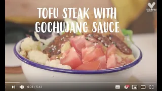 Vegan Tofu Steak with Gochujang Sauce - Sara Kiyo Popowa of Shiso Delicious