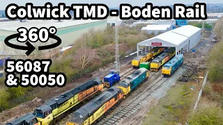 360° AERIAL VIEWS of Colwick TMD & Boden Rail Engineering Including 56087 & 50050