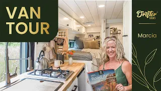 VAN TOUR | Marcia's STUNNING Tiny Home For Full Time VAN LIFE