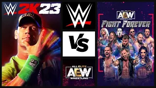 WWE 2k23 vs AEW Fight Forever (Comparison Breakdown)