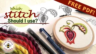 How to choose which stitch to use in your embroidery projects! Great for beginners!