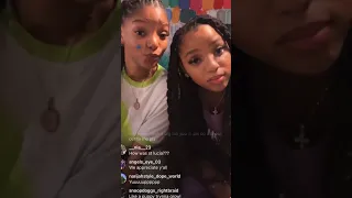 Chloe and Halle’s message to the haters 😳 #hallebailey #chloebailey #teatime #ddg