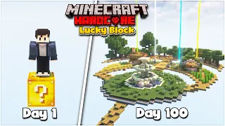 I Survived 100 Days ONE LUCKY BLOCK in Hardcore Minecraft #minecraft #100days