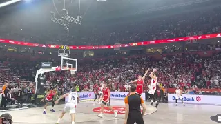 Vasilije Micic hits buzzer beater vs Olympiacos in 2022 Belgrade EuroLeague F4 [ARENA FOOTAGE]