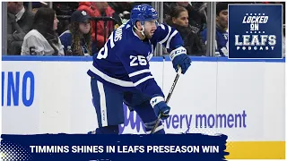 Toronto Maple Leafs pick up first preseason win over Sabres off Conor Timmins standout performance