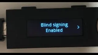 How to enable blind signing on ledger hardware wallet