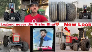 Finally 🥺Nishu bhai💔🚜 ki music System  पर Photo लग गई।। Swaraj Tyre change|| 😔Miss u Nishu Bhai 💔