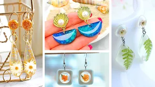 Top 6 cool epoxy resin earrings that you will adore || Gorgeous DIY Jewelry