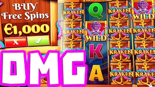 RELEASE THE KRAKEN 🐙 SLOT HUGE 😱 €1.000 BONUS BUYS AND BIG WINS 🔥 EPIC WILDS AND PREMIUMS‼️