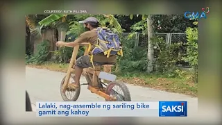 Saksi: Lalaki, nag-assemble ng sariling bike gamit ang kahoy