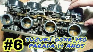 #6 MONTAR CARBURADORES en MOTO, REPARAR STÁRTER Y ECHAR GASOLINA💥 SUZUKI GSXR 750 14 AÑOS PARADA💀