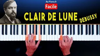 Claude Debussy - Clair de lune au Piano Tutorial FACILE (Cours)