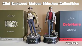 CLINT EASTWOOD Sideshow Collectibles Premium Format Statue Figure DIRTY HARRY & THE MAN WITH NO NAME