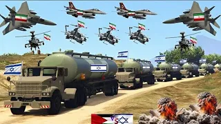 Irani Fighter Jets Drones &War Helicopters Destroyed Israeli Army  &Oil Supply Convoy in GTA V