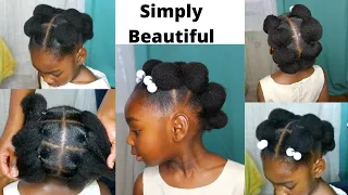 Most Beautiful 🔥🔥🔥Easy Hairstyle For Kids on Natural Hair With No Pins & No Extension.