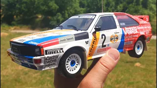 AUDI QUATTRO Team Schmidt Motorsport Nr. 2 Rally Hunsruck 1984 H.DEMUTH - W.LUX Ixo 1/18