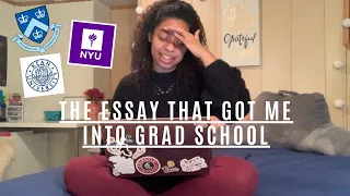HOW TO WRITE A PERSONAL STATEMENT FOR GRAD SCHOOL